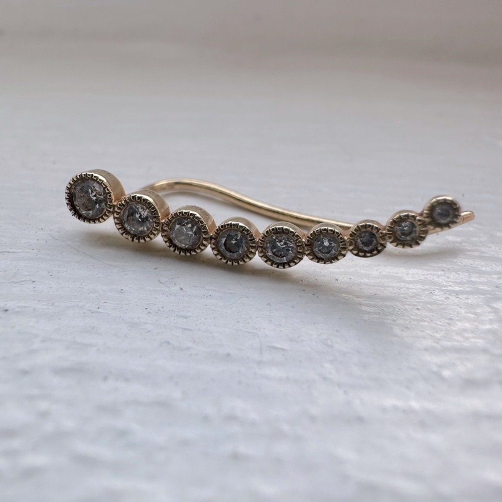 EF 14k diamond cuff crawler